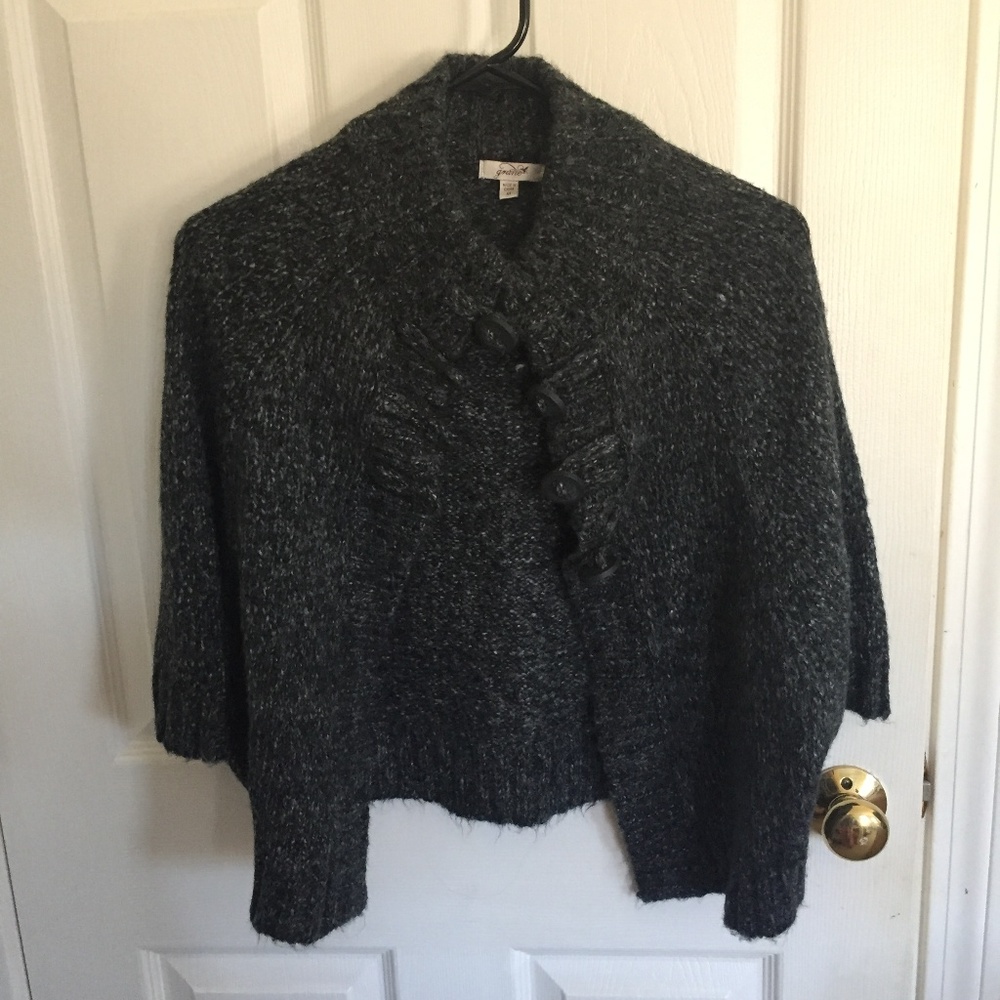 Grane Grey Capelet Style Sweater
